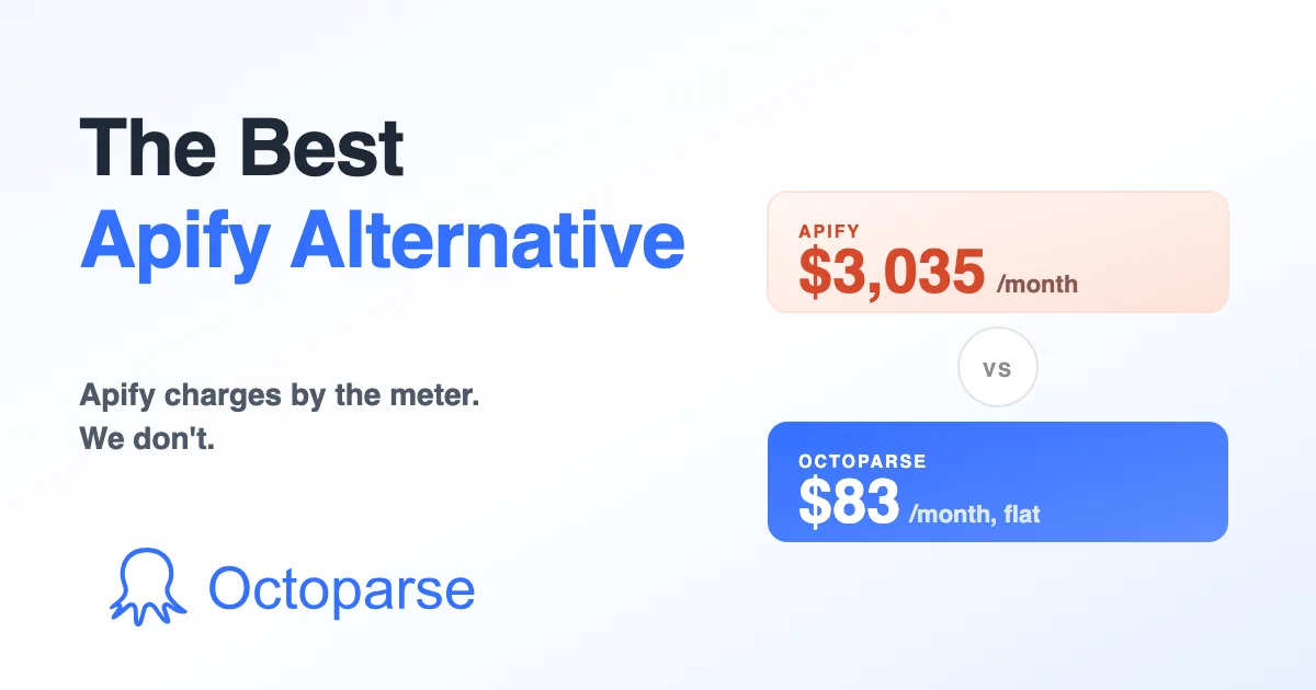 La meilleure alternative à Apify : Octoparse vs Apify (2026)